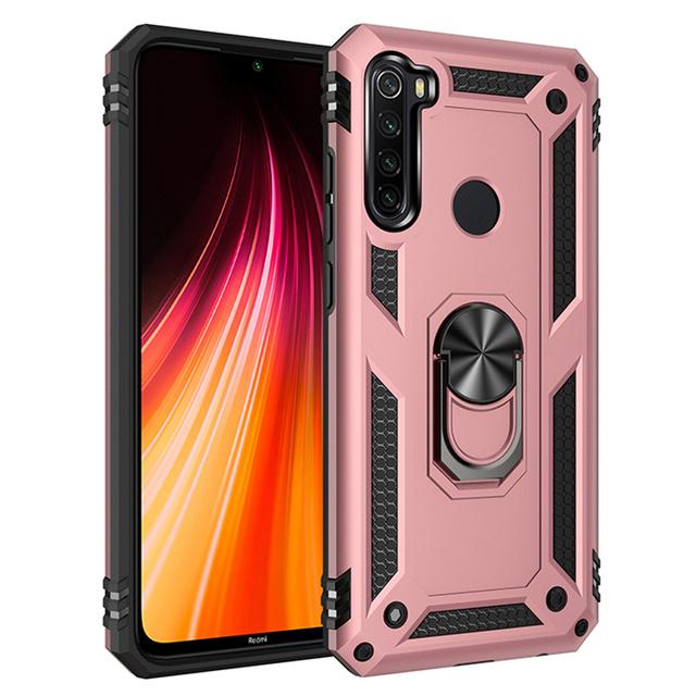 Für Xiaomi Redmi Hinweis 8T 7 8 Pro Fall Luxus Rüstung Stoßfest Telefon Fall Für Redmi 7 8 7A 8A Auto Magnetische Ring Halter Zurück Abdeckung