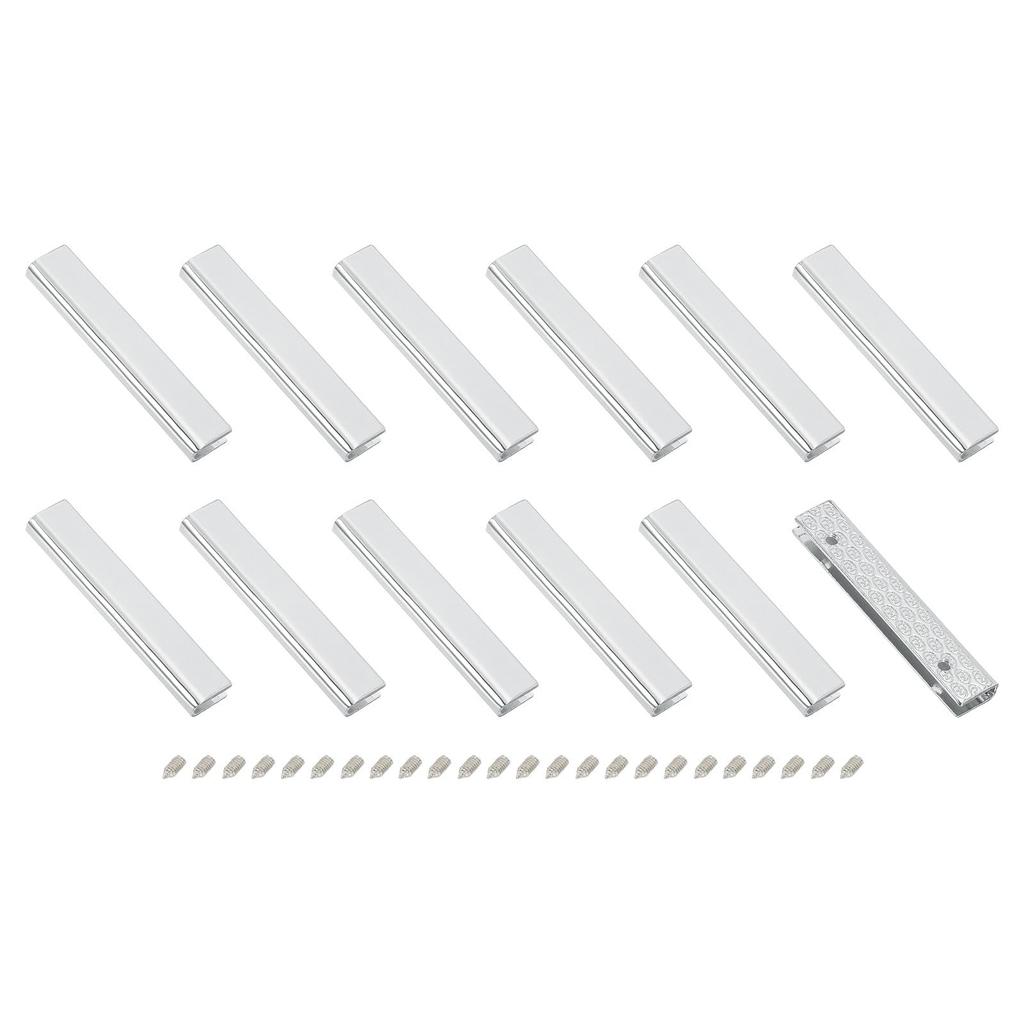 12pcs Metal Belt Buckle End Tips Wide Rectangular Webbing Zipper Tip Clip Buckle for DIY Sewing Craft Wallet Belt Repair with Silver [uxcell] 2.05"