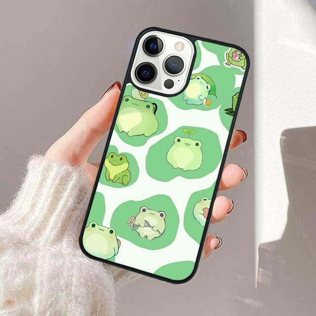 Kawaii Frog Mushroom Phone Case For Apple iPhone 17 Air Pro Max Plus Coque For iPhone 17 Air 14 15 16 13 12 Max Cover