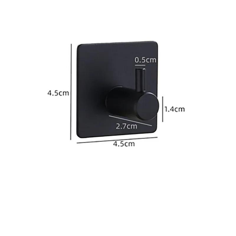 5PCS Removable Self-Adhesive Wall Hook Stainless Steel Towel Hook Without Drilling home decoration accessories bathroom storage