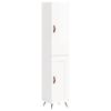 VidaXL Buffet haut Blanc brillant 34,5x34x180 cm Bois d'ingénierie 3199083