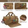 Tear Resistant Multiple Pocket Polyester Tool Organizer Multifunctional Electrician Tool Storage Bag with Side Lanyard