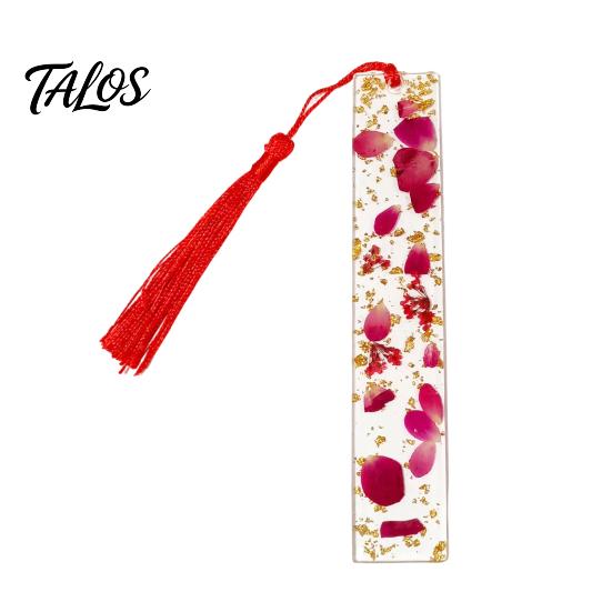 Aesthetic Page Holders Dried Flower Resin Bookmarks with Tassels, Double-Sided Magnetic Birthday Gift for Readers Book Lovers Friends, Pretty