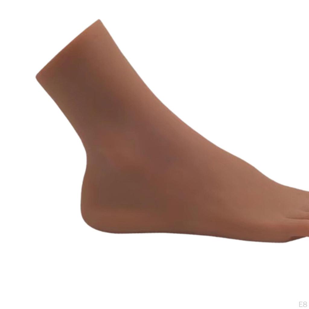 Pé de manequim feminino macio em silicone, modelo para exposição em loja de varejo