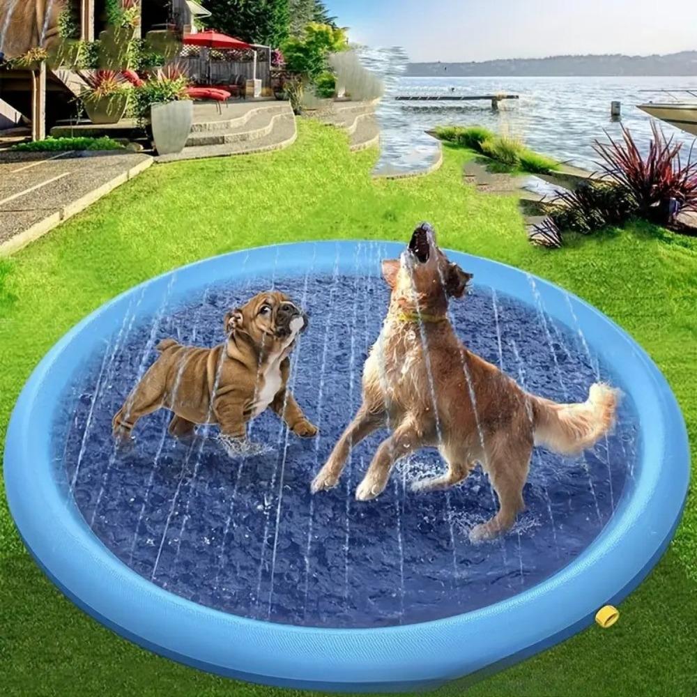 Pet Water Spray Mat PVC Square Water Spray Mat Outdoor Water Play Square Pet Water Spray Mat Water Spray Mat