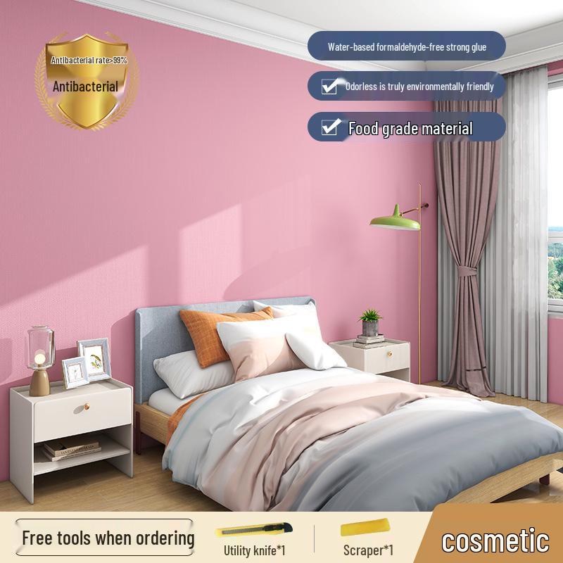 Morandi Solid Color Self-Adhesive Chinese Style Wall Stickers for Dorms and Bedrooms