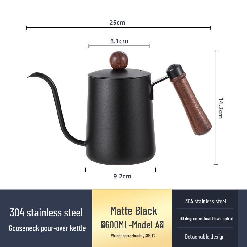 304 Stainless Steel Coffee Hand Brewer with Hanging Ear and Long Spout.
