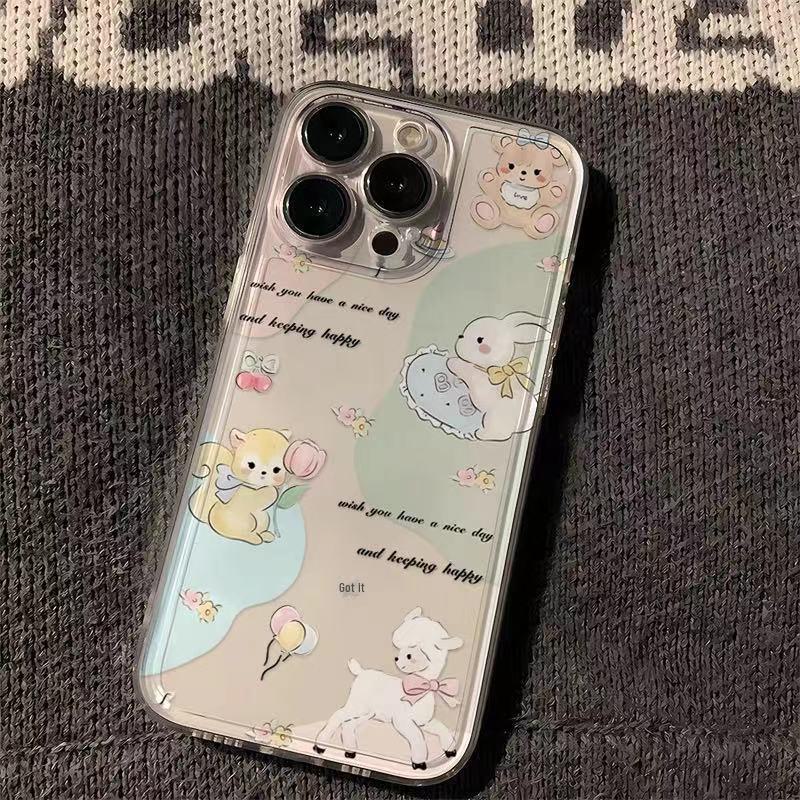 Akvarelové samolepky se zvířaty pro Apple 15/14/13/12/11/Pro/Promax/XS Max/XR/XS/XS.