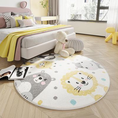 Cute Animal Round Carpet Children Room Bedroom Bedside Fluffy Soft Carpets 2024 New Thickened Soft Sofa Anti Slip Rug