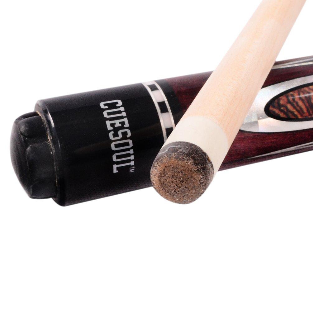 Cuesoul 57-inch 21 oz Quick Release Joint Cue Stick + Cleaning Towel + Joint Protector (CSPC012)
