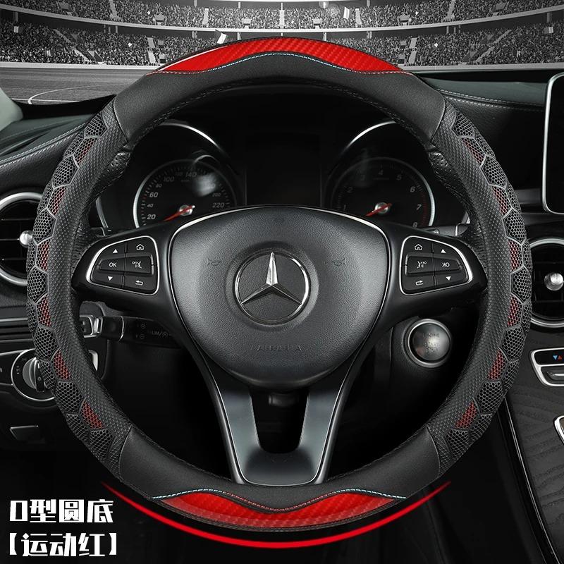 The car steering wheel cover features a strong grip and 3D honeycomb anti-slip design, suitable for 14.5 to 15 inches