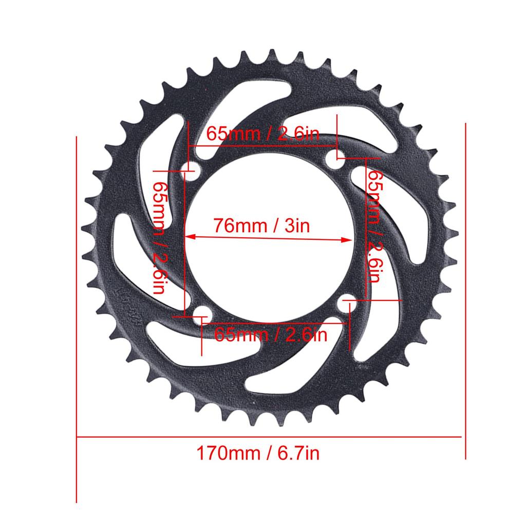 Pit Bike Rear Sprocket 428, Pit Bike Rear Sprocket 428, Transmission and Chain, 41T