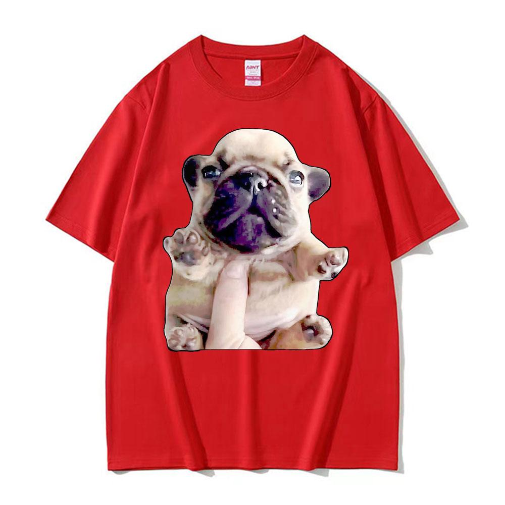 French Bulldog Funny Pibble Meme TShirts Unisex Summer Tops Kawaii Cute T Shirt Unisex High Quality 100 Cotton TShirt Streetwear