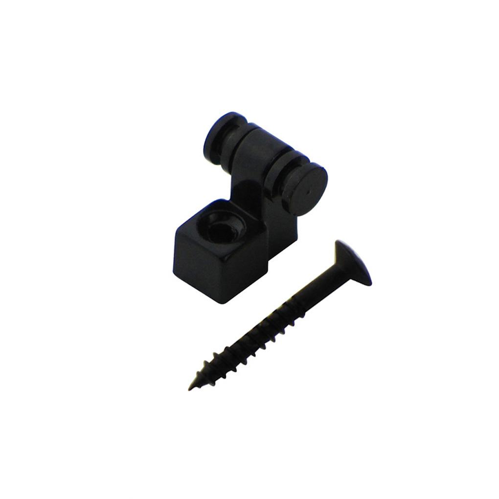 2PCS Metal Guitar Roller String Trees Retainers With Screws Chrome Black