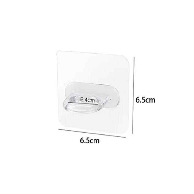 Multifunctional Round Hooks Shower Bottle Hooks Transparent Strong Self Adhesive Wall Hanging Hanging Rack Bathroom Gadgets