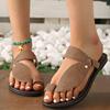 Summer Ladies Flat Slide Sandals With Pu Upper For Daily Wear