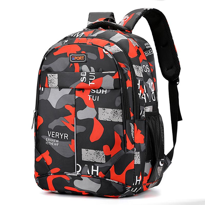 

Backpack Printed Travel Fashionable Durable Casual Schoolbag Student красный