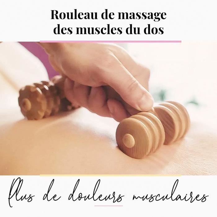 Masseur à main - tuuli - rouleau de massage en bois - soulagement des douleurs - pour adultes - mixte