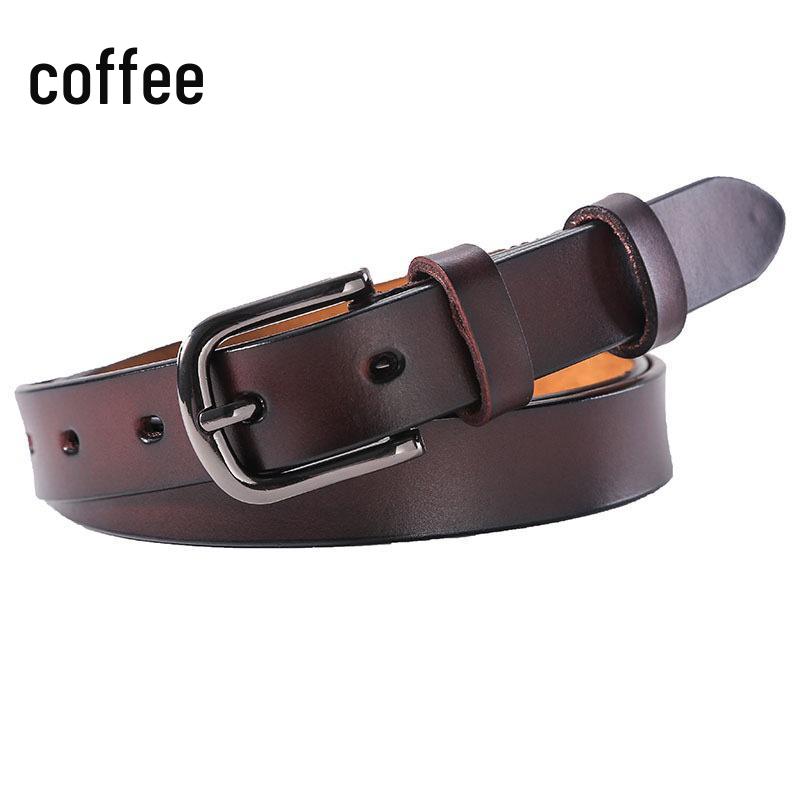 Plus Size Women's Genuine Cowhide Leather Belt - Casual and Versatile.