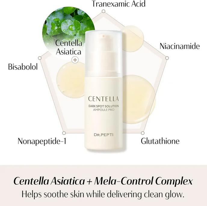 Dr.PEPTI Centella Dark Spot Solution Ampoule 30ml Brightening / Soothing / Dark spot & Blemish care/ Korean Cosmetics, Kbeauty