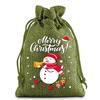 12pcs Christmas Linen Drawstring Bag Drawstring Bag Gift Bag Cloth Bag Christmas Gift Bag Set Drawstring Bag