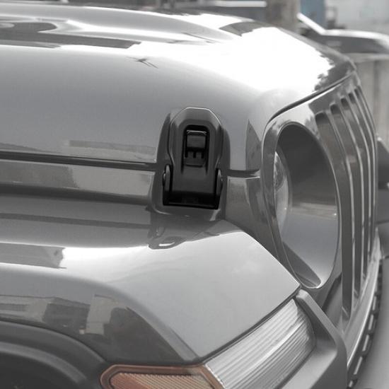 For Jeep Wrangler JK JL JT 2007-24 Black Steel Catch Hood Latch Kit Accessories