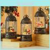 Christmas Music Box Golden Bird Cage Ornament With Santa Claus And Snowman Decor For Holiday Gift
