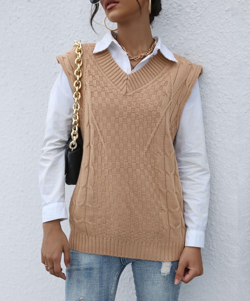 Women's V-Neck Sweater, Sleeveless