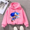 Boys Girls Sonic The Hedgehog Kids Sweatshirt Print Long Sleeve Casual Pullover Children's Cartoon Top