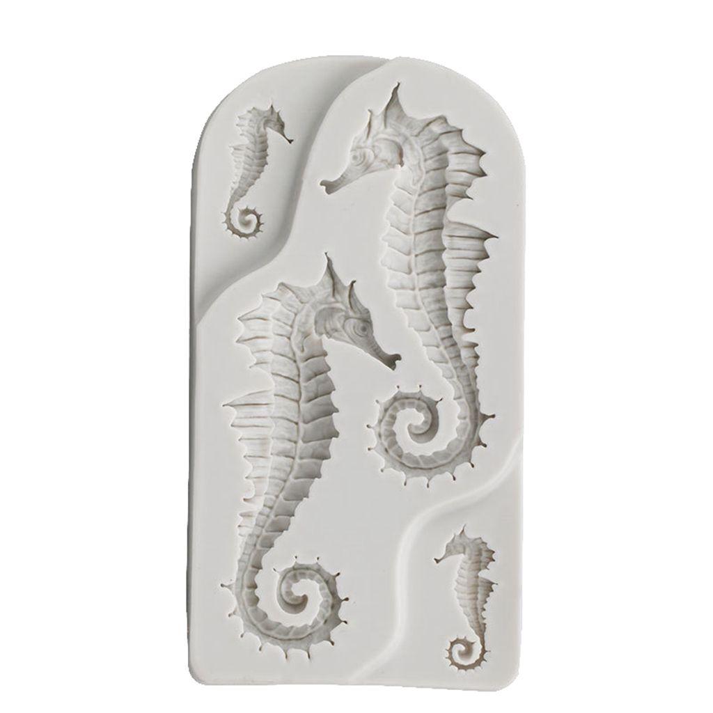 

Craft Bake Tools Safe Food Grade Silicone Chocolate DIY Silicone Mould Sea Horse Mold Cake Decor серый