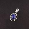 Oval Natural Lapis Lazuli Sterling Silver Handcrafted Wife Gift Birthday Pendant PP-6-23
