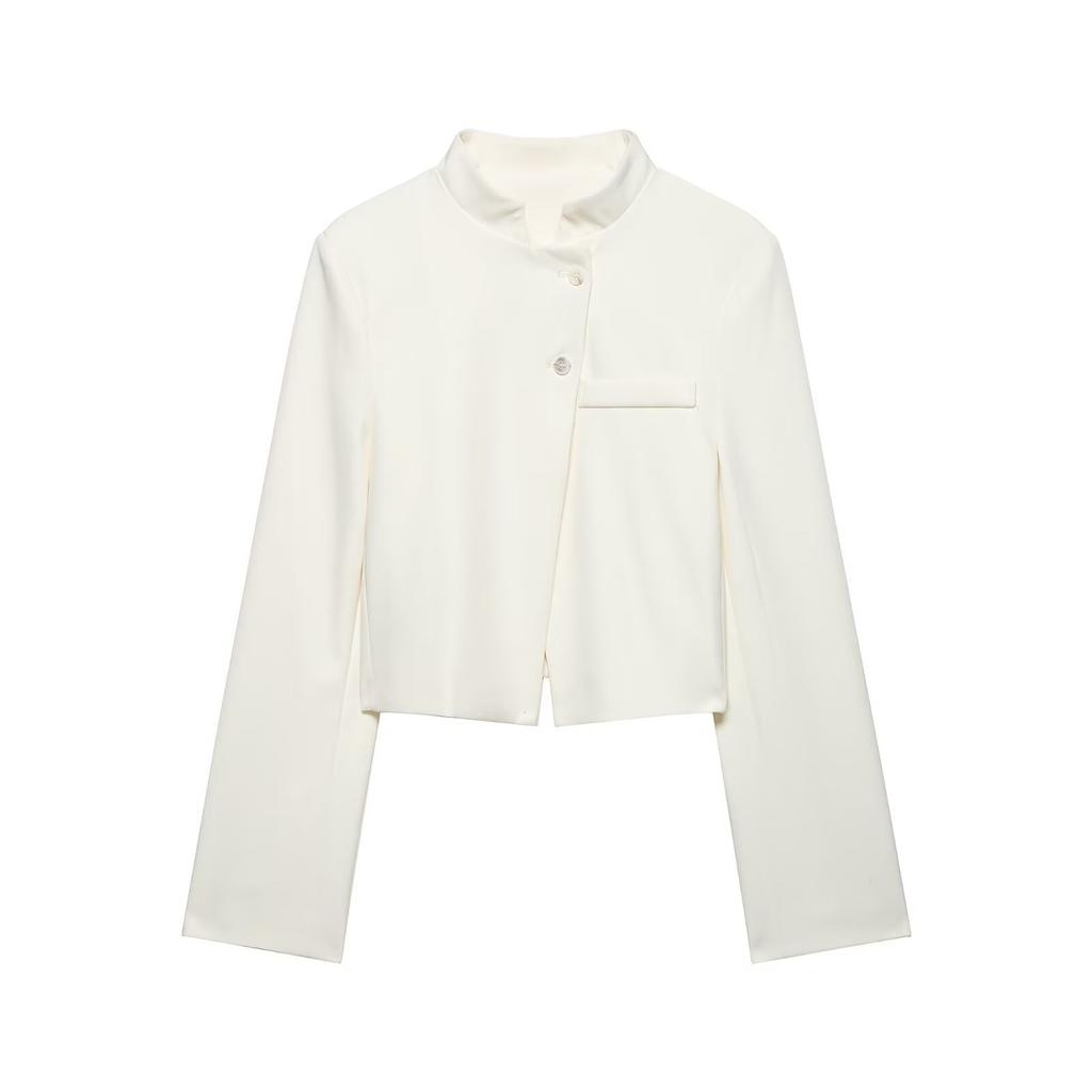 European and American Style, New Women's Clothing, Short Zhongshan Collar Long-sleeved Blazer 0524784125