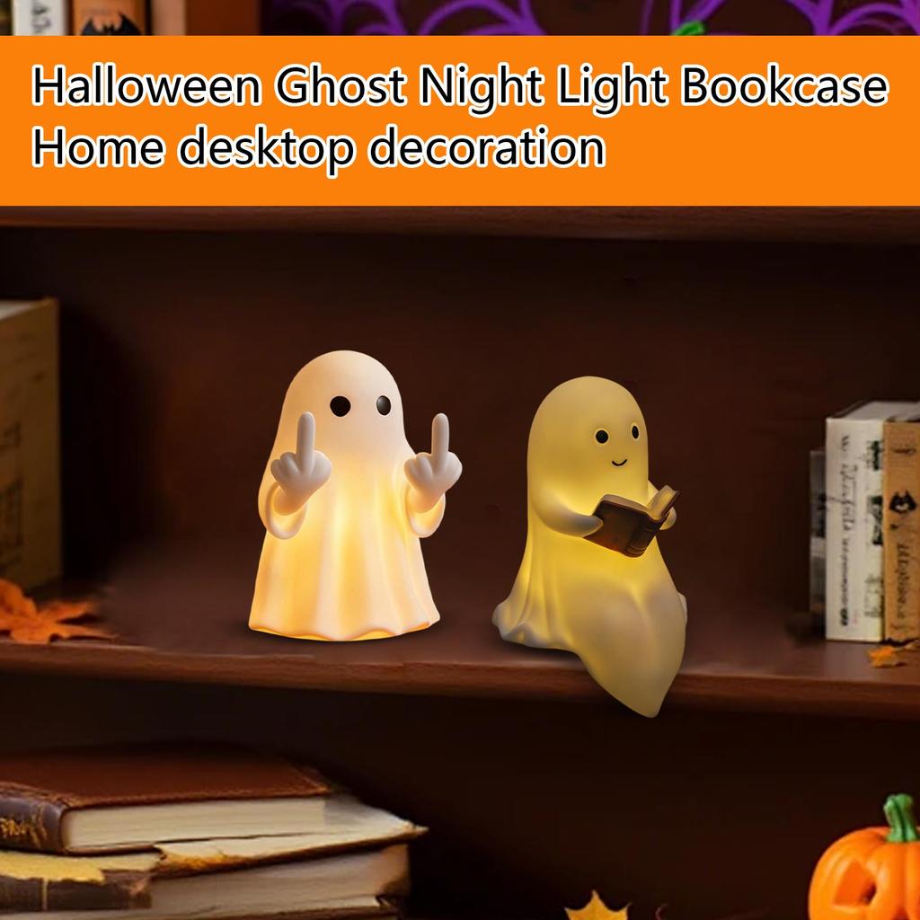 Halloween Night Light for Bookshelf Home Desk Decoration, Battery Operated