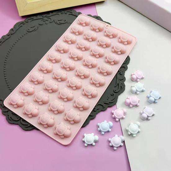 Mini Turtle Silicone Mold 36-Cavity Ice Cube Tray Soap Making Mold Flexible Baking Mold for Chocolate Jelly