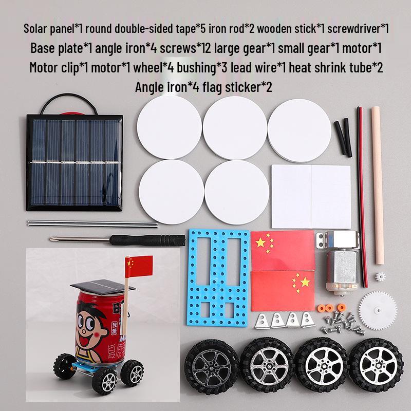 

Сделанная вручную игрушка-пазл для научного эксперимента на солнечной энергии для мальчиков