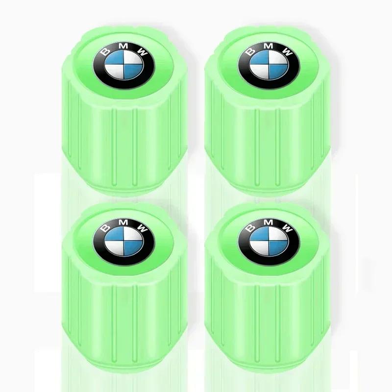 For BMW MINI 4Pcs Luminous Car Tire Valve Caps Badge Emblem Styling For MINI Cooper Fridge One S F56 R57 R58 R60 JCW Countryman