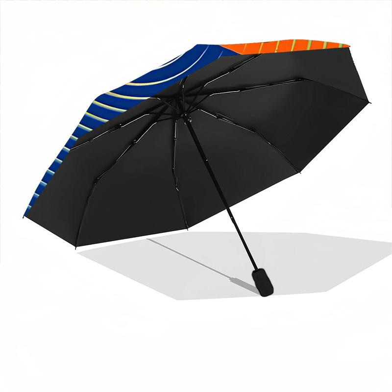 1pc Spiral Journey Automatic Folding Umbrella - Design, Durable Iron Frame for Travel, Outdoor, Beach Fashion Accessory a0920042