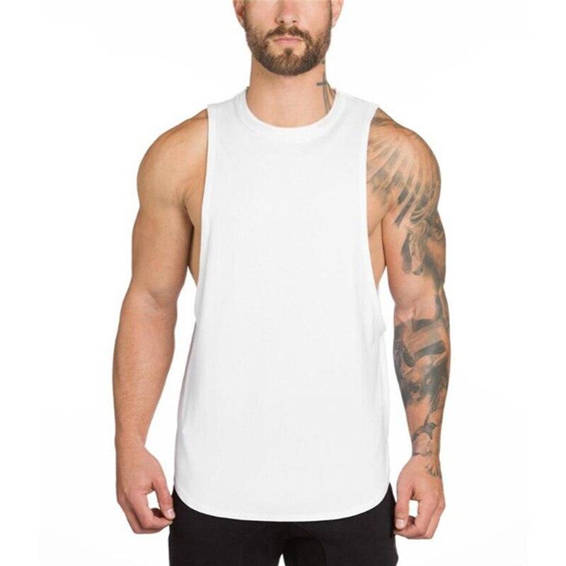 Do The Work  Fitness Bodybuilding Gym Sports Workout Mens Summer Fashion Casual Solid Color Pure Cotton Cool Vest 5 Colors