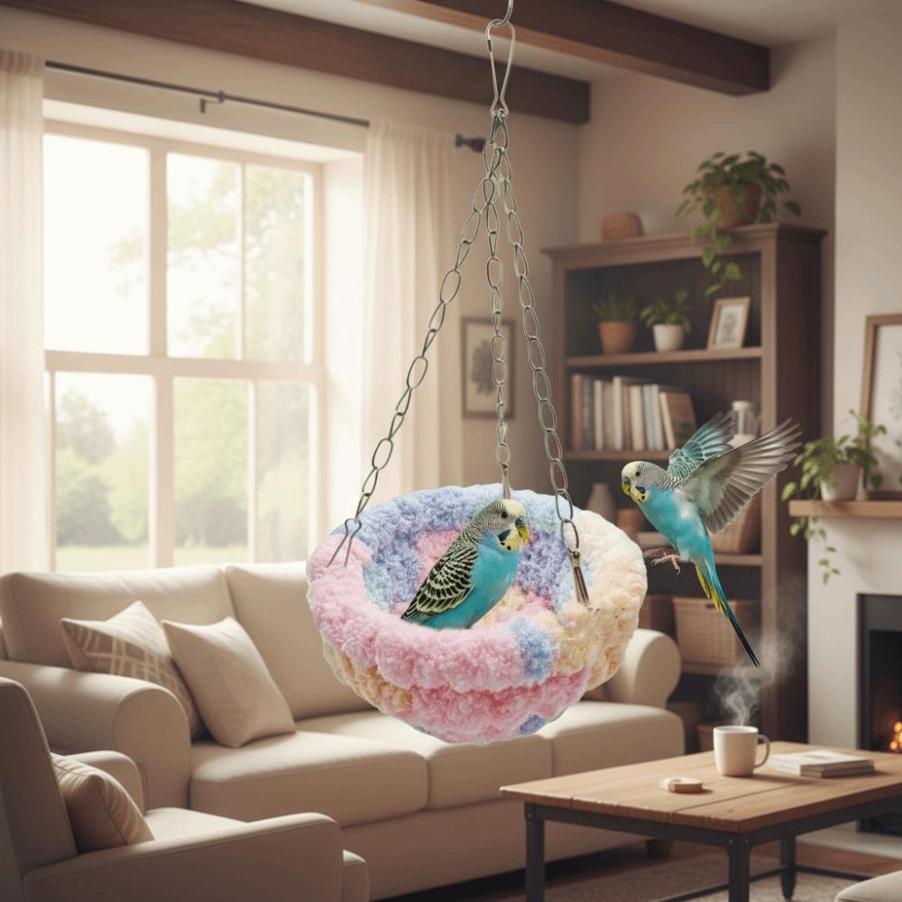 Warm Bird Hanging Hammock Bite Resistant Bird Swing Toy Parrot Sleeping Bed  Autumn Winter