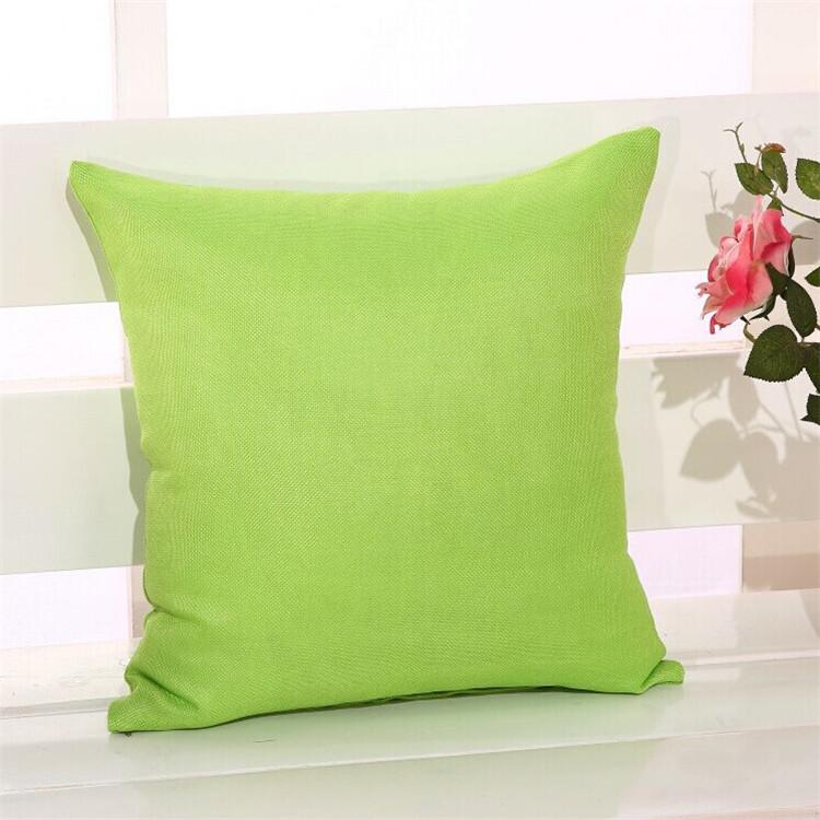 45x45cm Thin Linen Sofa Cushion Cover Solid Color Home Living Room Office Chair Decoration