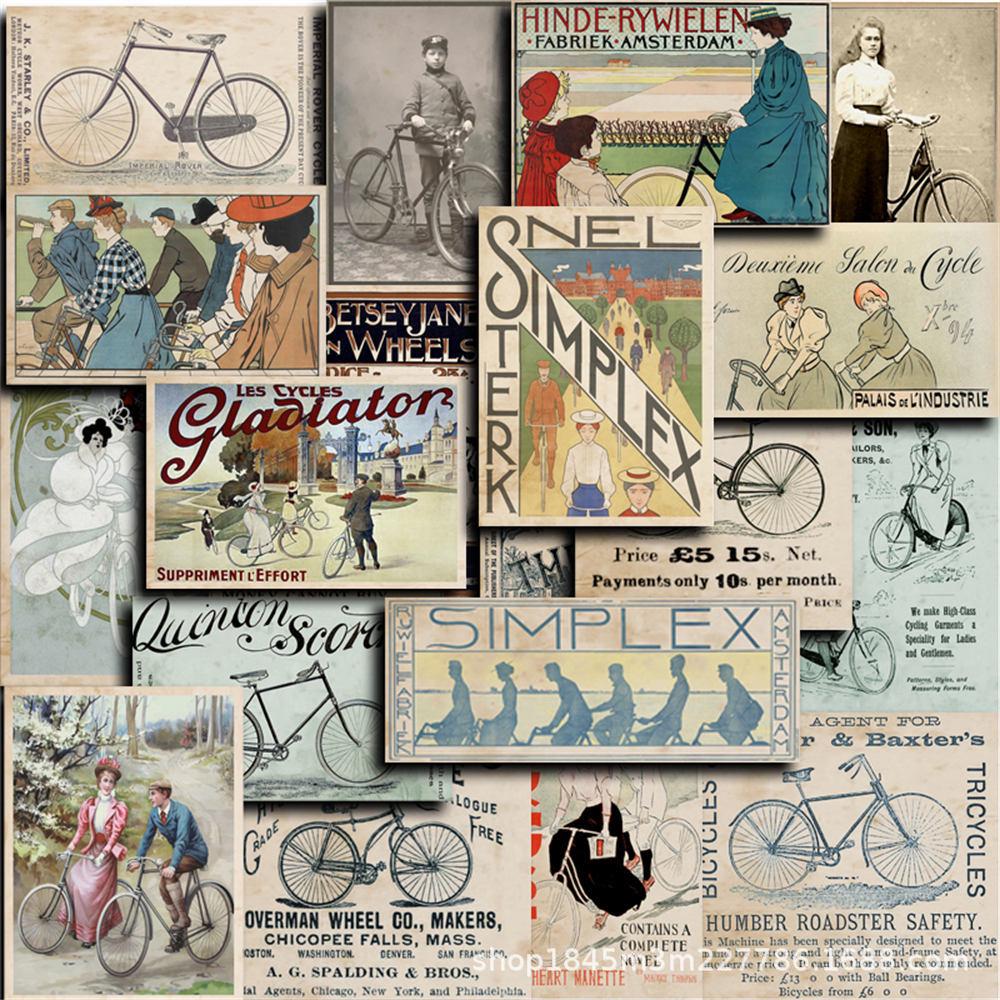18 Sheets Retro Journal Device Stickers - European American Style
