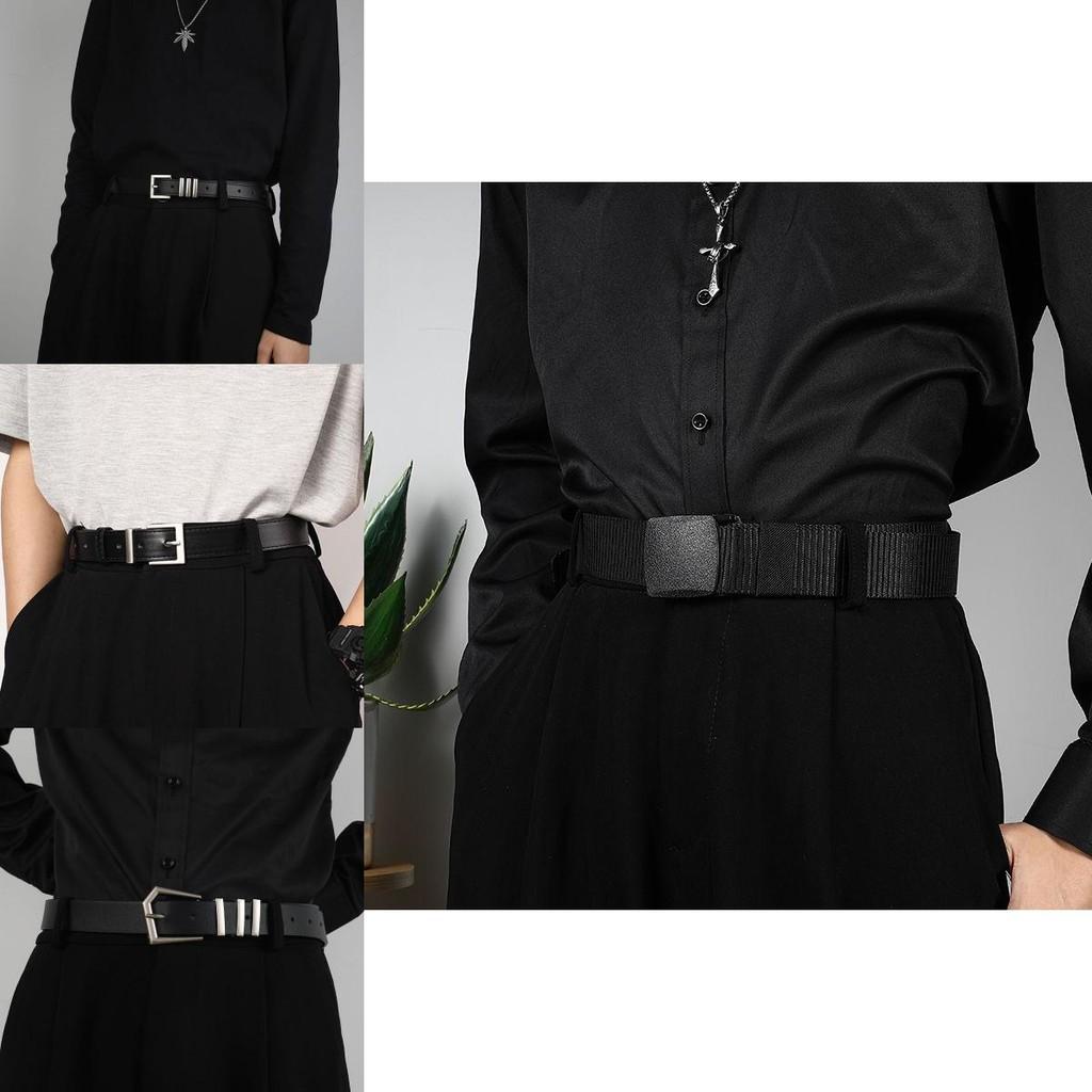 Belt Modern Black With Sophisticated Metal Buckle For Trendy Fashion Everyday