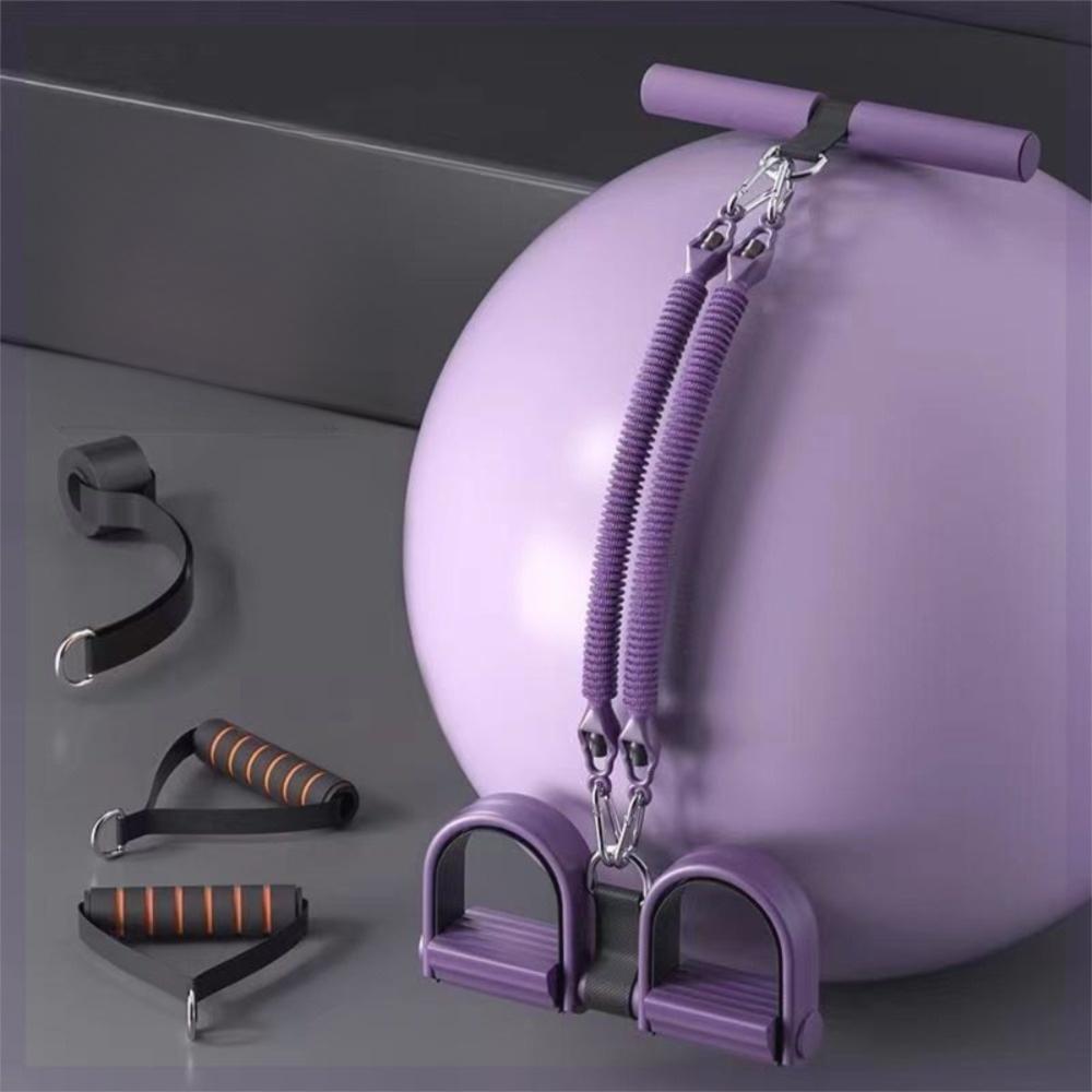 

Нескользящий эспандер для лодыжек с ручками, веревка для растяжки ног для йоги и приседаний, домашние тренировки Purple-50LB