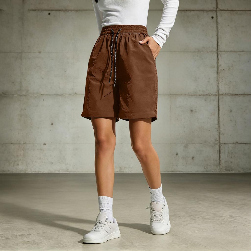 Women's Loose Fit Straight Leg Cargo Pants with Adjustable Drawstring Waist and Detachable Design Casual Workwear Trousers