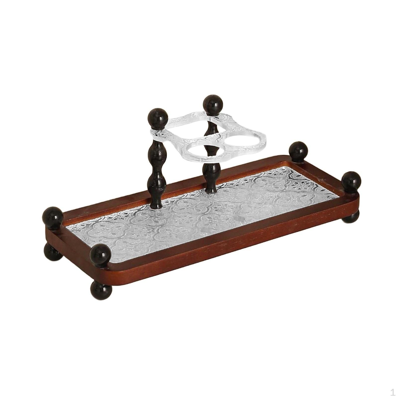 

Toothbrush Holder for Bathroom Soap Dispenser Acrylic Tray, Mouthwash Cup Tray Toothpaste Organizer