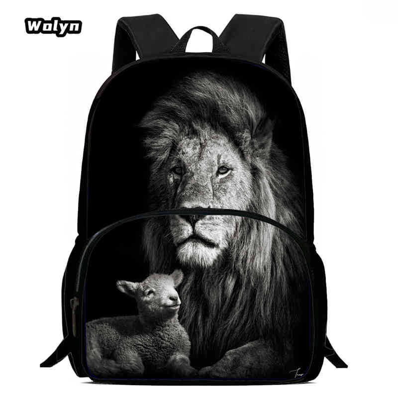 Lion King Schoolbag High Definition Printing Multi-Function Cross-Border Burden Reduction Large Capacity Backpack