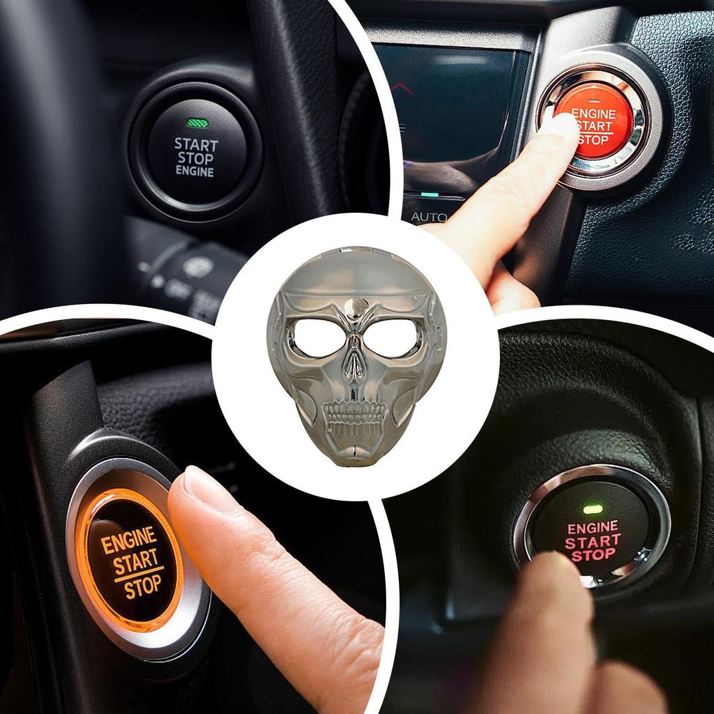 Car Push Start Button Cover, Car Push Start Button Sticker,Car Skull Push Start Button