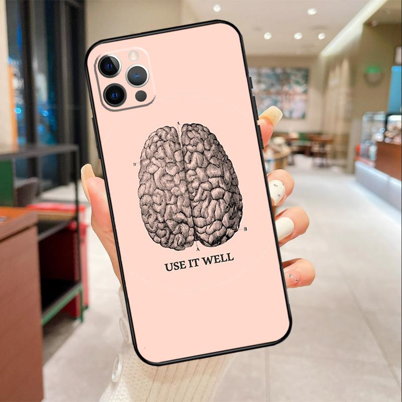 Medical Human Organs Brain Phone Case For iPhone 16 15 14 11 12 13 17 Pro Max mini 15 Plus 16e 17 Air Protective Cover