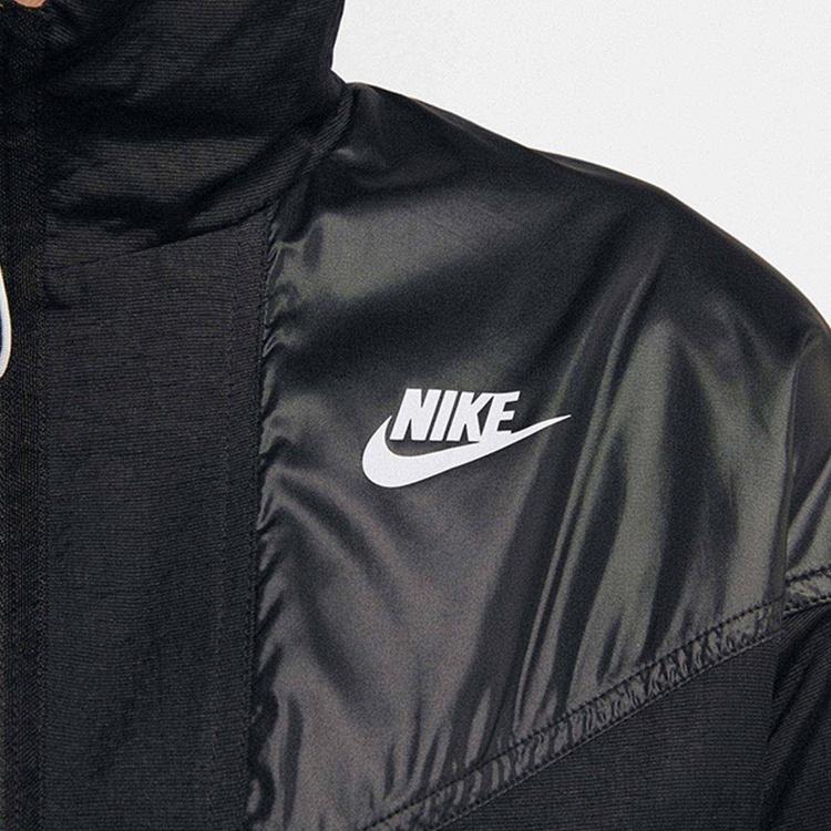 Nike Cropped Coats Women's Black Hooded Moderate BV2834-010
