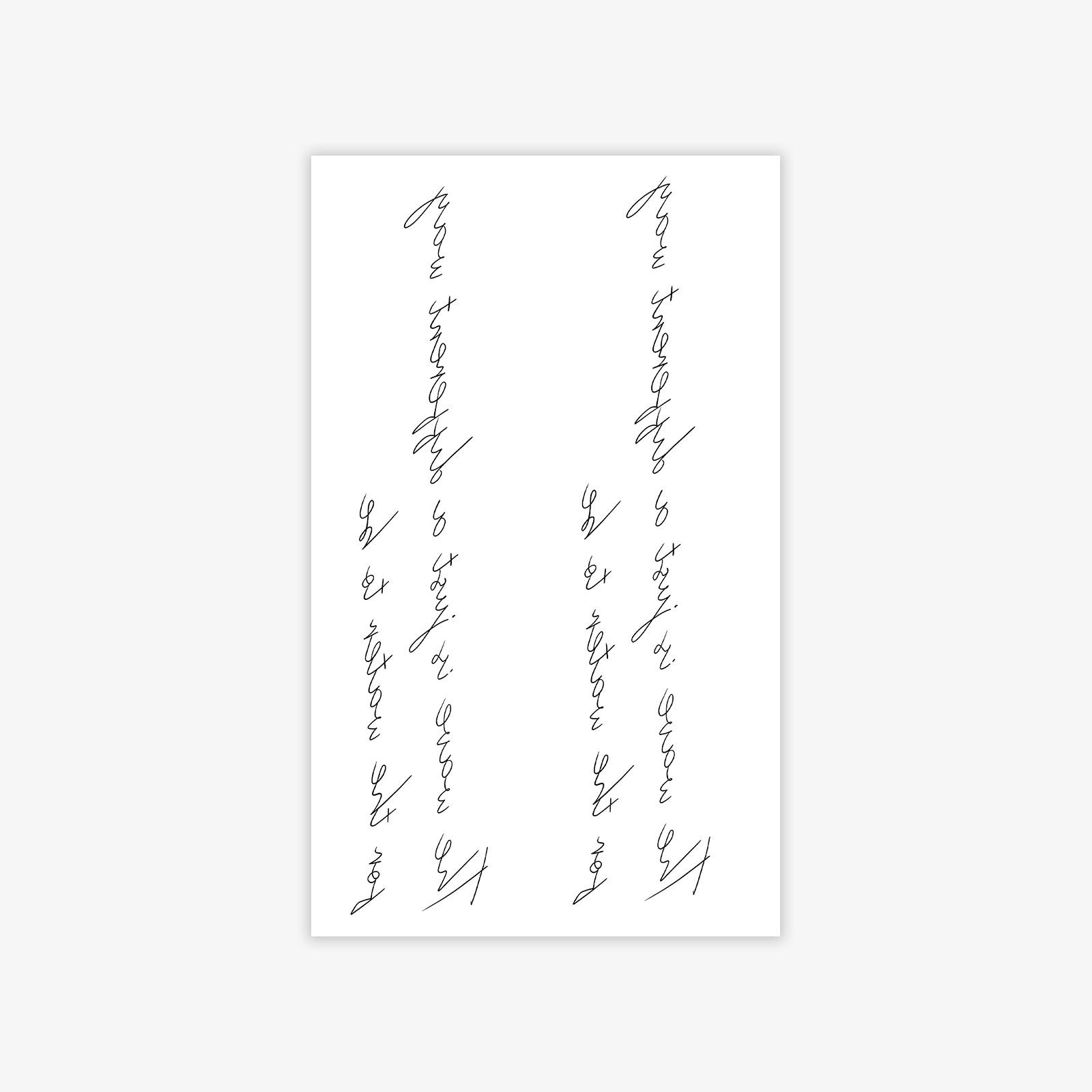 Personalized English Sentences Tattoo Stickers Advanced Sense Simple Tattoo Stickers 9*15